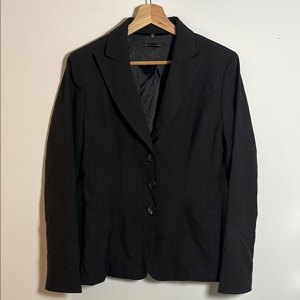 ELIE TAHARI Black Women's Blazer